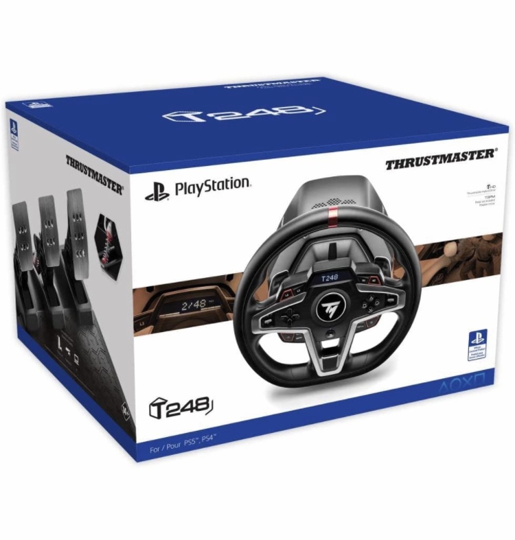 Thrustmaster T248 Force Feedback Racing Wheel e Magnetic Pedals per PS5 /  PS4 / PC