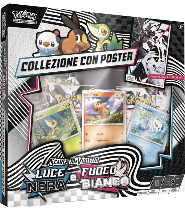 Pokémon Collezione con poster UNIMA fuoco bianco luce nera
