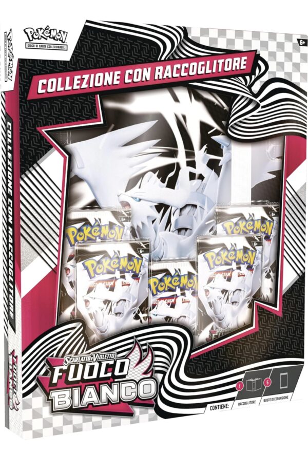 Pokémon: collezione con raccoglitore dell’espansione Scarlatto e Violetto - Fuoco Bianco del GCC Pokémon (raccoglitore con Reshiram e cinque buste di espansione)