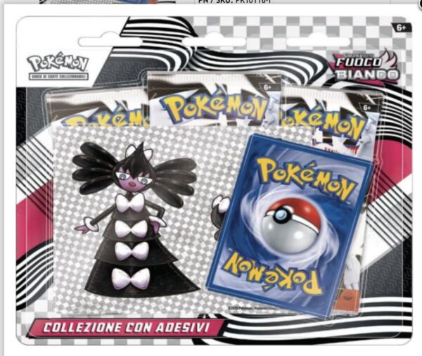 Carte Pokemon Fuoco Bianco Collezione con adesivo ITA