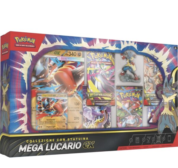 Pokémon Collezione con Statuina Mega Lucario EX ITA