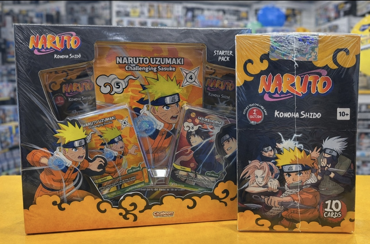Naruto Konoha Shido Starter Pack 1ª Edizione + Box 10 Carte Sigillato